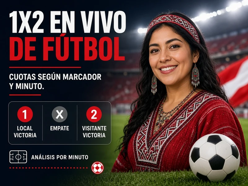 1X2 en vivo de fútbol con cuotas según marcador y minuto