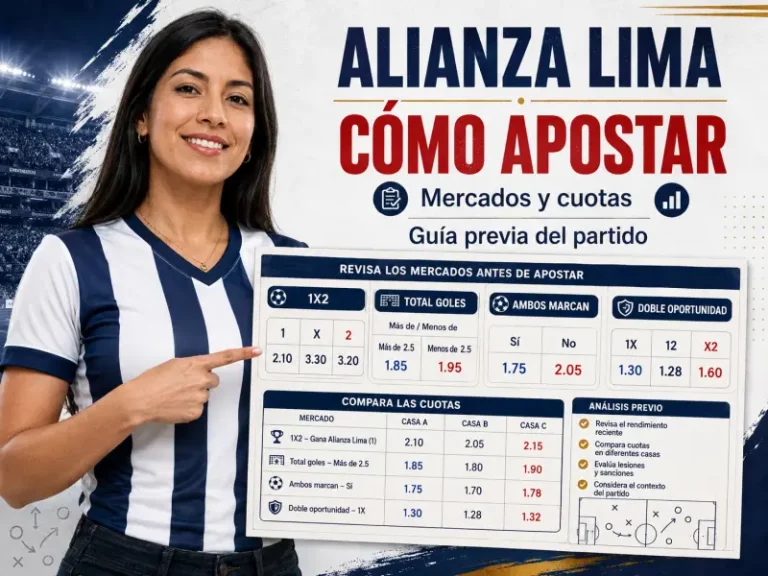 Guía para revisar mercados y cuotas antes de apostar en un partido de Alianza Lima
