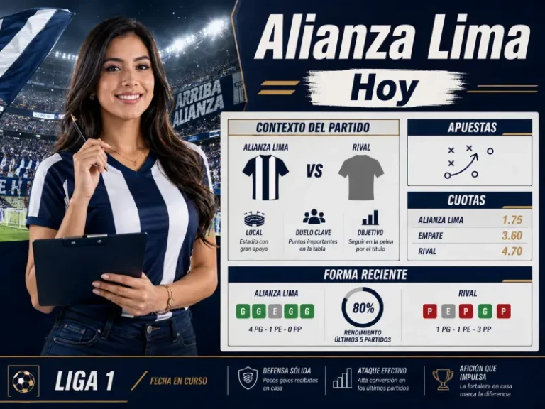 Contexto del partido de Alianza Lima de hoy antes de revisar apuestas y cuotas
