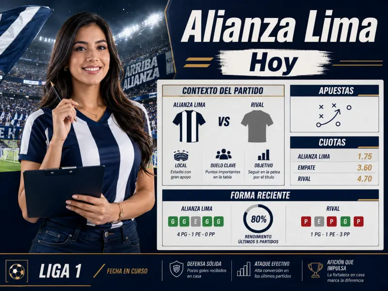 Contexto del partido de Alianza Lima de hoy antes de revisar apuestas y cuotas