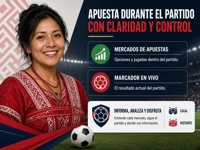 Cómo apostar durante un partido de fútbol sin confundir mercado y marcador