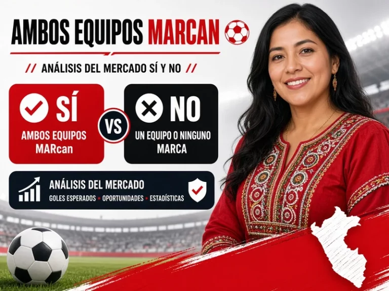 Apuesta ambos equipos marcan con explicación del mercado Sí y No