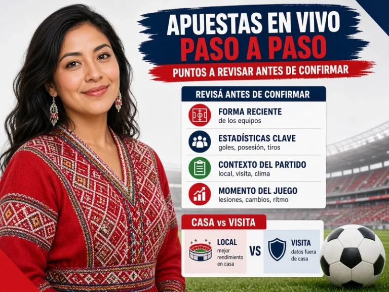Apuestas en vivo paso a paso con puntos a revisar antes de confirmar