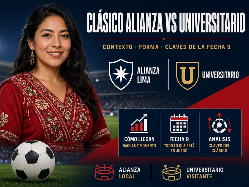 Clásico Alianza vs Universitario con contexto de cómo llegan ambos a la Fecha 9