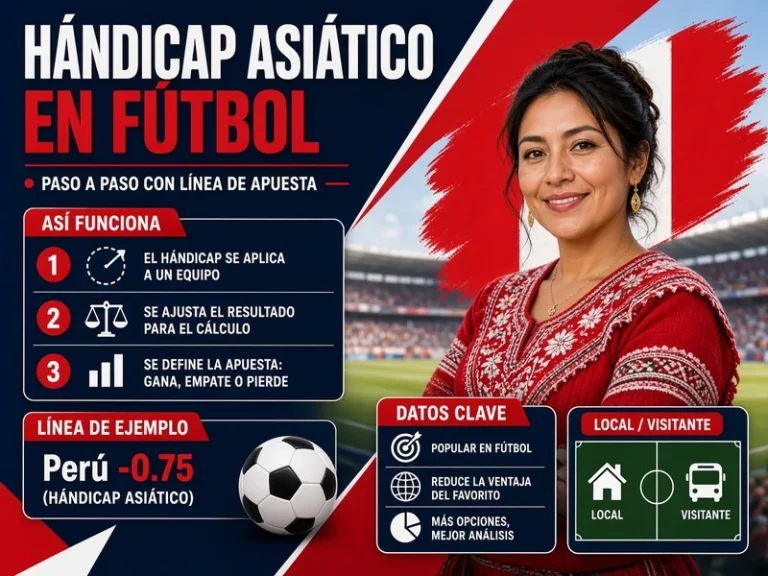 Cómo funciona el hándicap asiático en fútbol paso a paso con una línea de apuesta