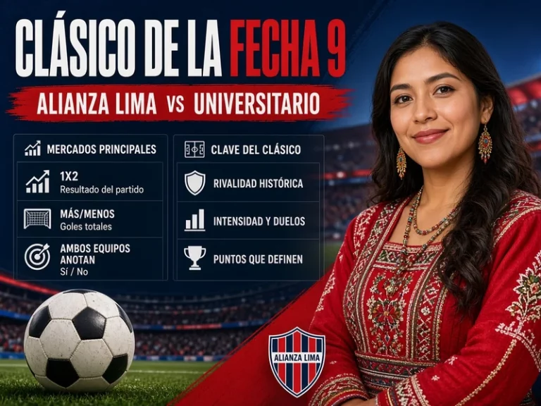 Cuotas y mercados de Alianza Lima vs Universitario para el Clásico de la Fecha 9