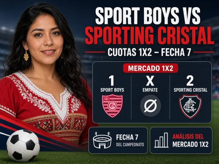 Cuotas Sport Boys vs Sporting Cristal explicadas con mercado 1X2 de la Fecha 7