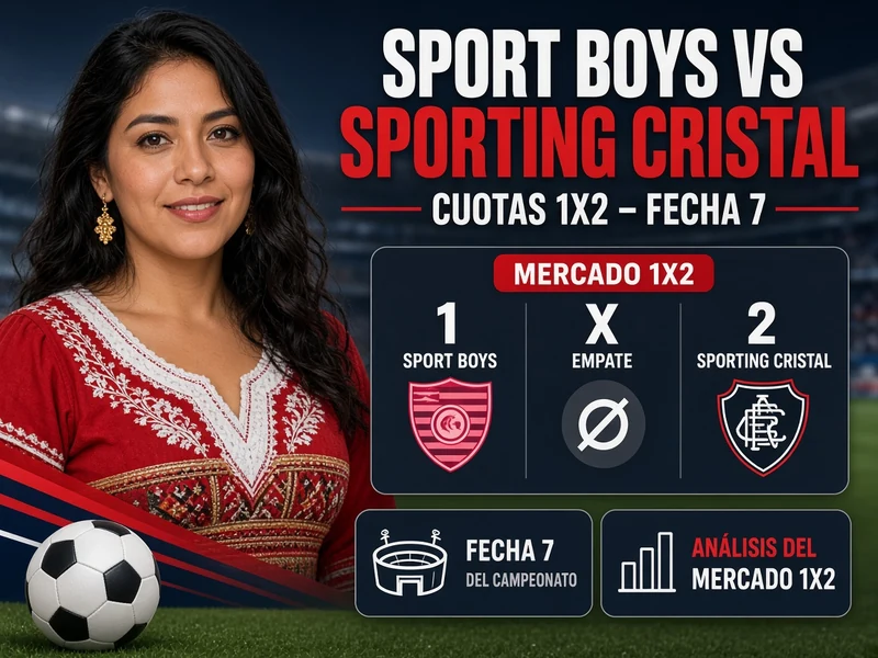 Cuotas Sport Boys vs Sporting Cristal explicadas con mercado 1X2 de la Fecha 7