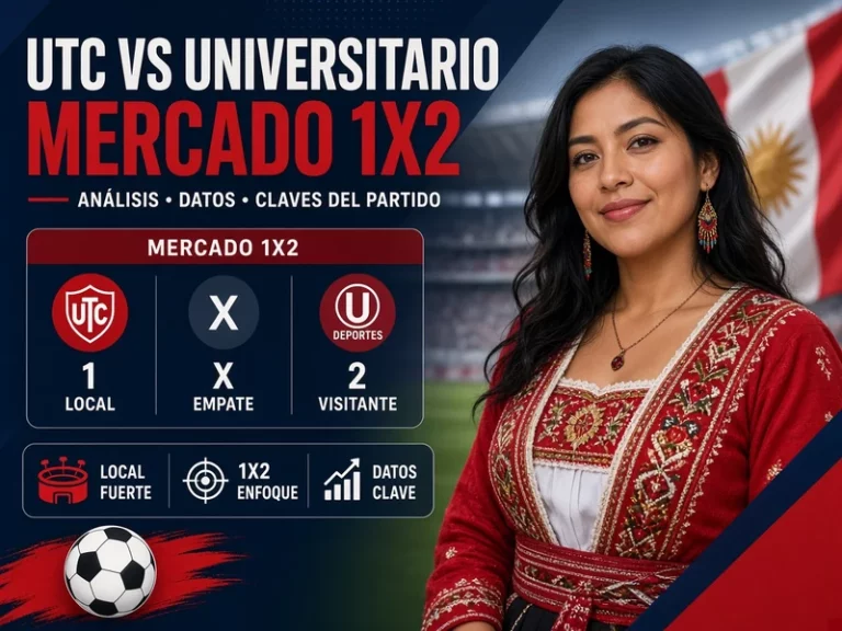 Cuotas UTC vs Universitario explicadas con mercado 1X2 antes del partido
