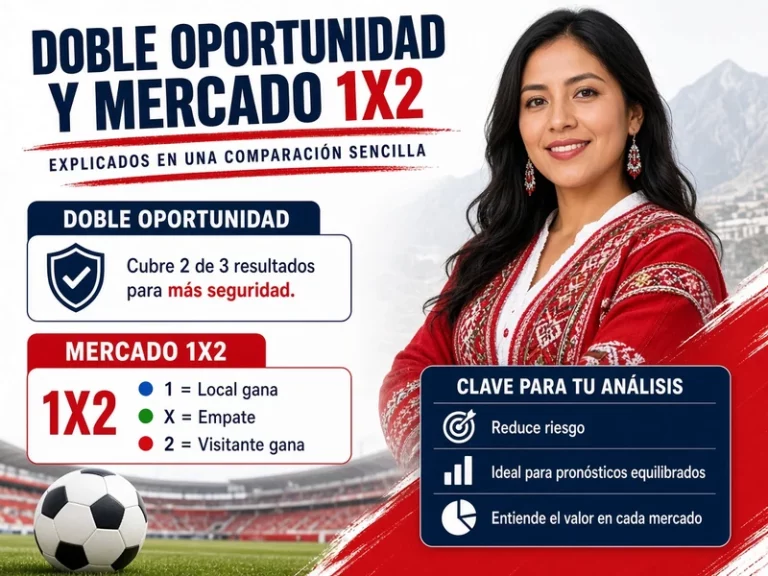Doble oportunidad y mercado 1X2 explicados en una comparación sencilla