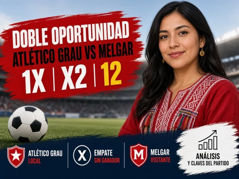 Doble oportunidad Atlético Grau vs Melgar con opciones 1X X2 y 12