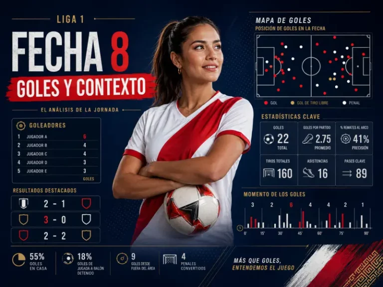 Partidos de la Fecha 8 de Liga 1 revisados desde el contexto de goles y estadísticas