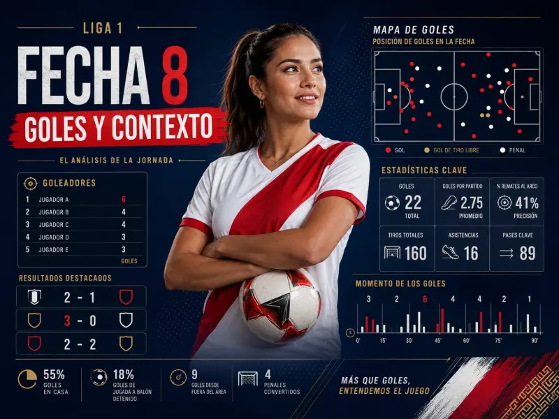 Partidos de la Fecha 8 de Liga 1 revisados desde el contexto de goles y estadísticas