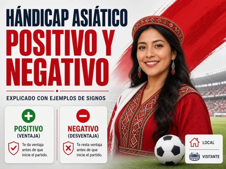 Hándicap asiático positivo y negativo explicado con ejemplos de signos