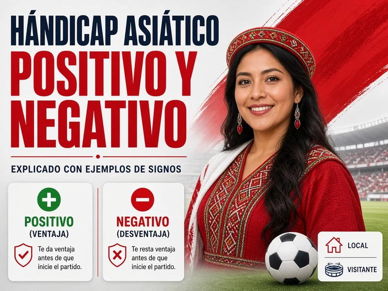 Hándicap asiático positivo y negativo explicado con ejemplos de signos