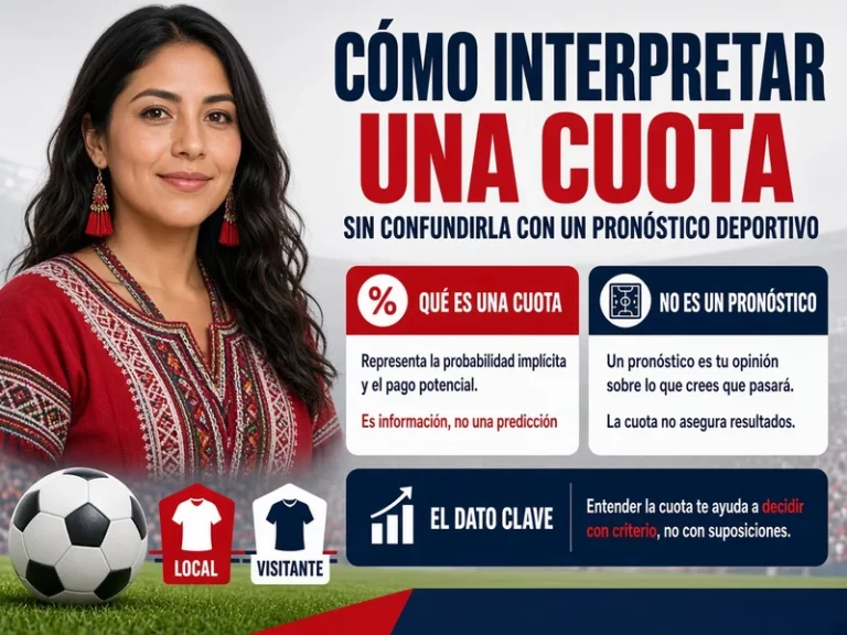 Cómo interpretar una cuota sin confundirla con un pronóstico deportivo