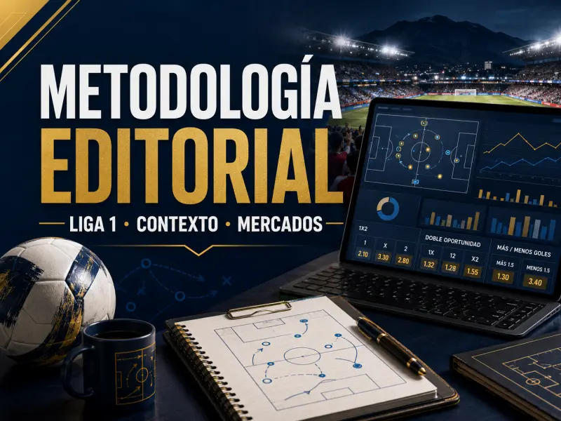 Metodología editorial para analizar Liga 1, cuotas y mercados de fútbol
