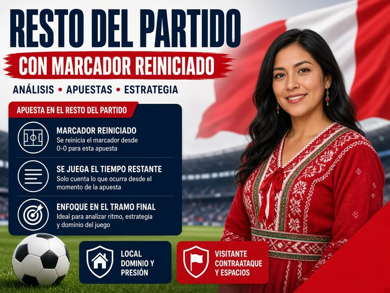 Qué significa resto del partido en apuestas de fútbol con marcador reiniciado desde la apuesta