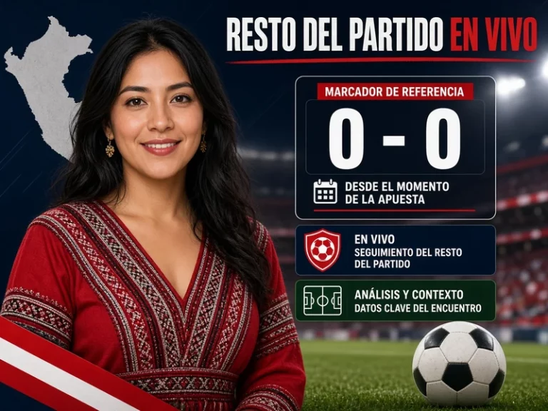 Resto del partido en vivo con marcador de referencia 0-0 desde el momento de la apuesta