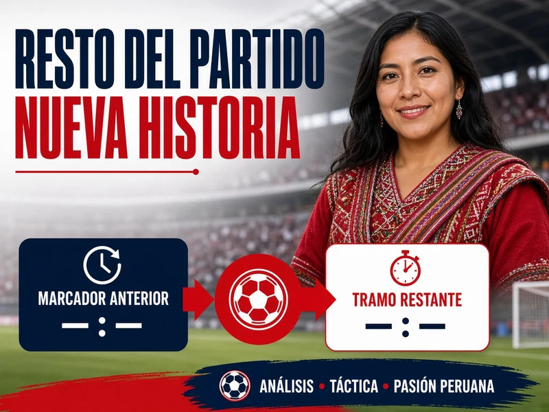 Resto del partido de fútbol con el marcador anterior separado del tramo restante