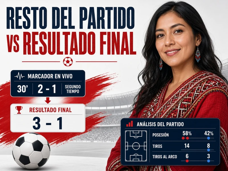 Resto del partido comparado con resultado final mediante ejemplos de marcador