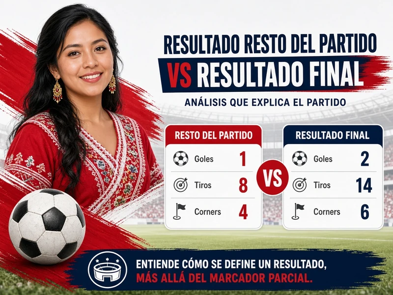 Resultado resto del partido comparado con el resultado final de un partido de fútbol