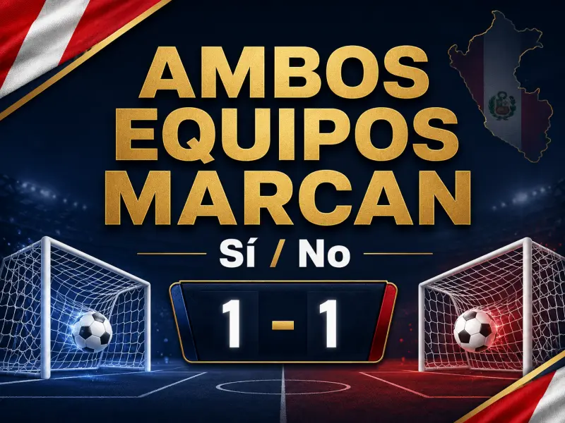 Mercado ambos equipos marcan aplicado a un partido de fútbol