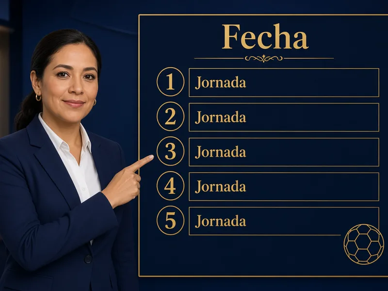 Panel de jornada de Liga 1 con número de fecha y contexto del torneo