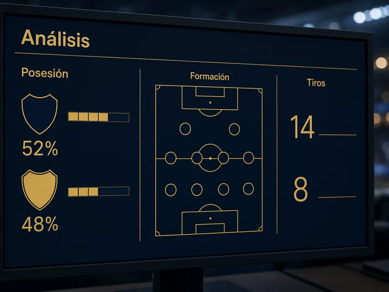 Pantalla de análisis de un partido de Liga 1 con datos y contexto previo
