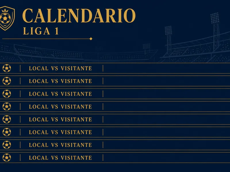 Fixture de Liga 1 con partidos organizados por jornada