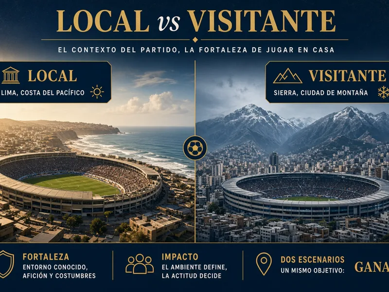Comparación del contexto de localía y visita antes de un partido de Liga 1