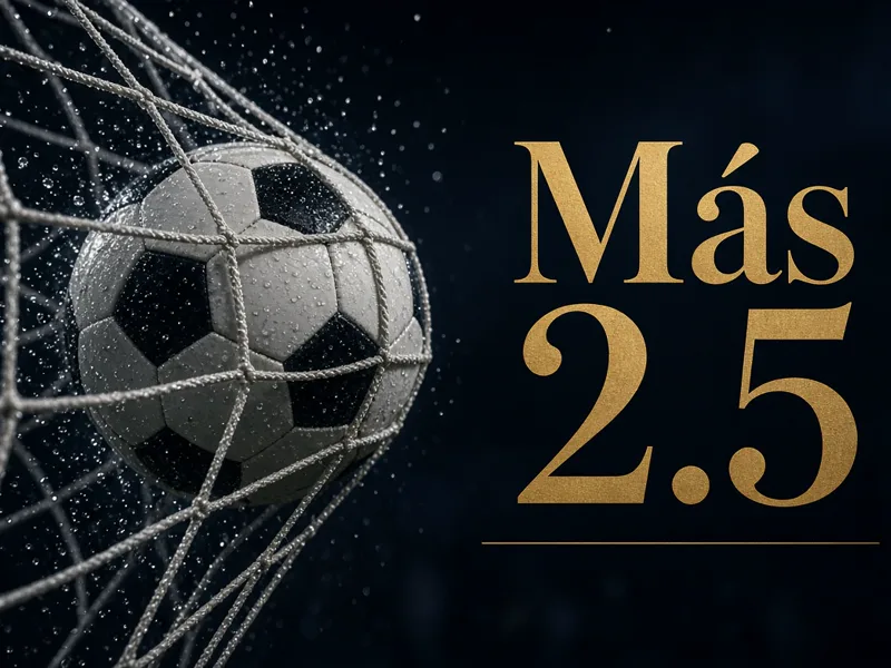 Línea de 2.5 goles aplicada al total de un partido de fútbol