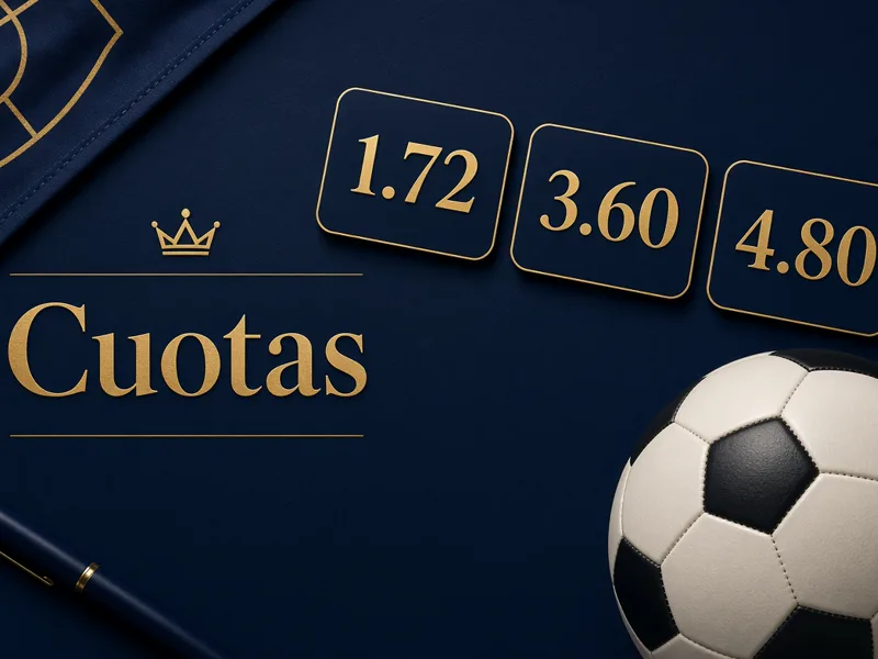 Cuotas de fútbol comparadas entre distintos resultados y mercados
