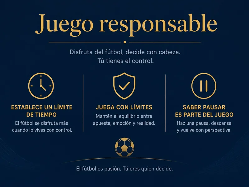 Apuestas de fútbol responsables con control de tiempo y presupuesto