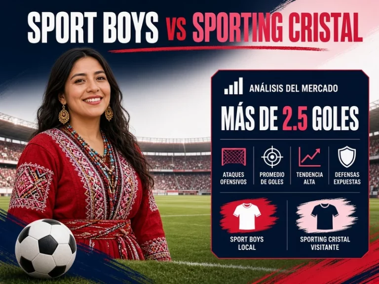 Sport Boys vs Sporting Cristal con análisis del mercado más de 2.5 goles