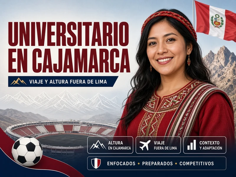 Universitario jugando en Cajamarca con contexto de viaje y altura fuera de Lima