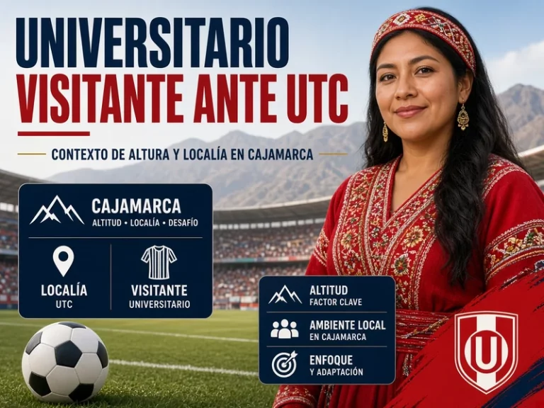 Universitario visitante ante UTC con contexto de altura y localía en Cajamarca
