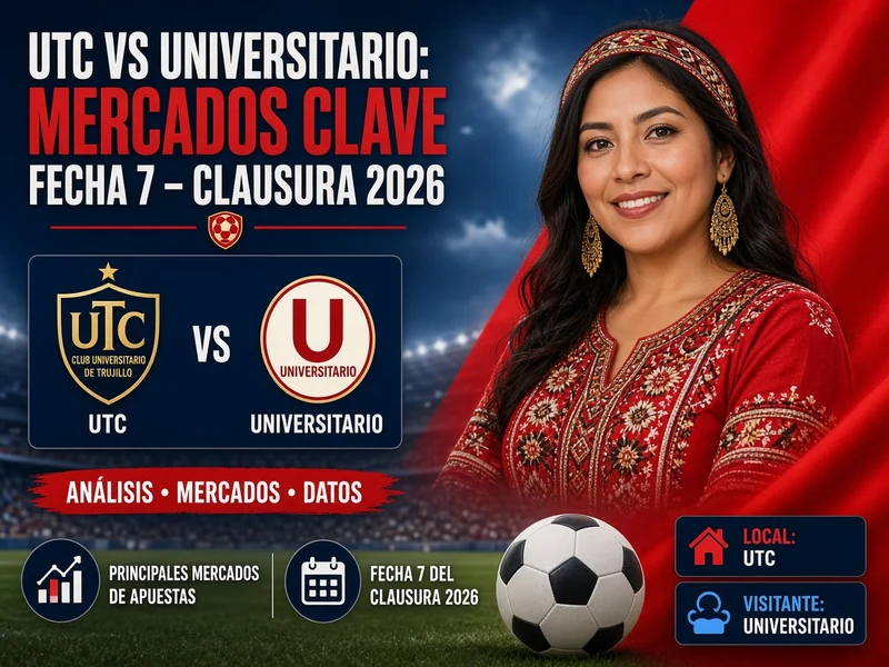UTC vs Universitario y los principales mercados de apuestas para la Fecha 7 del Clausura 2026