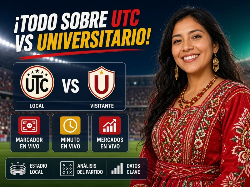 UTC vs Universitario con marcador, minuto y mercados de apuestas en vivo