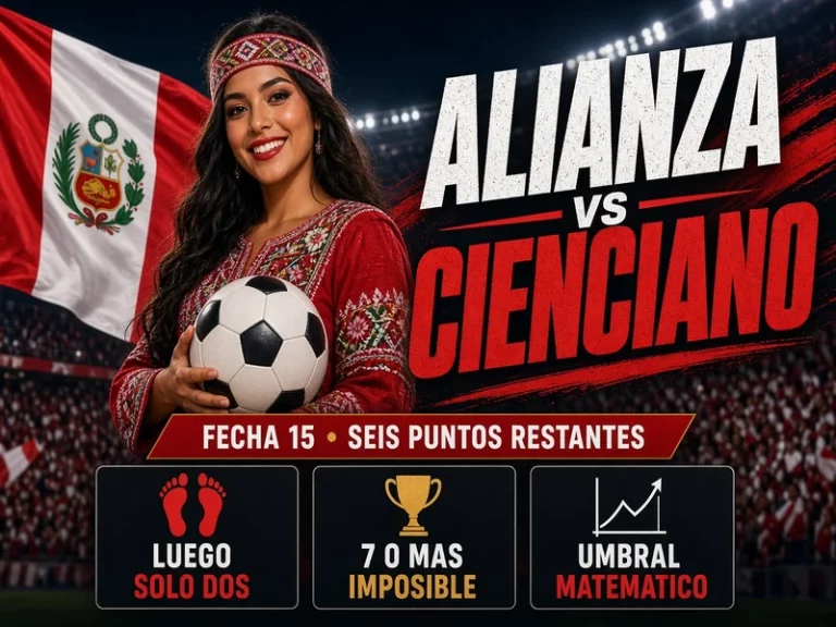 Alianza Lima vs Cienciano Fecha 15 y puntos restantes del Clausura