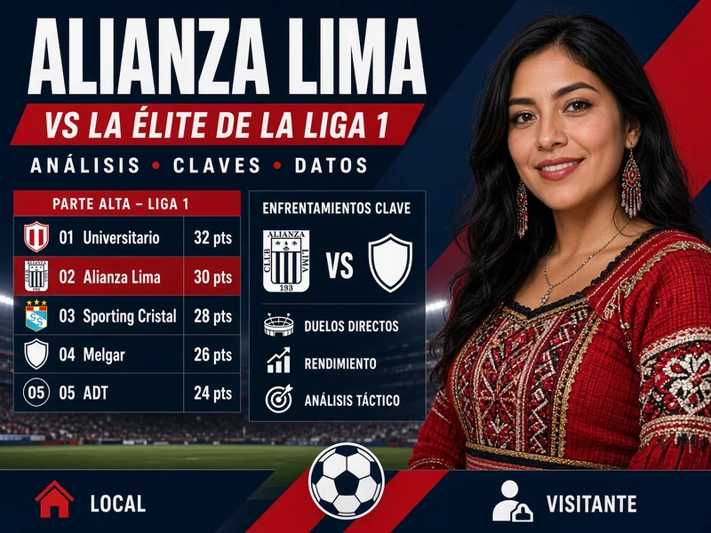 Alianza Lima contra equipos de la parte alta de Liga 1 analizado para apuestas