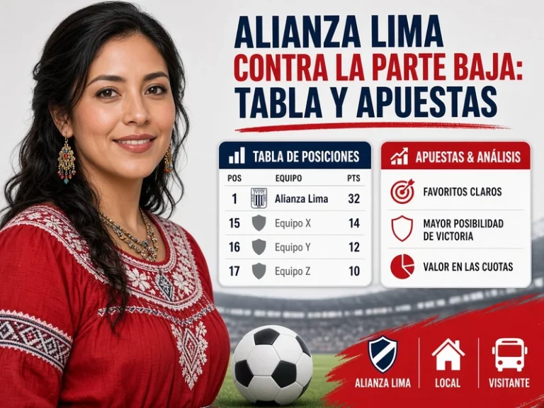 Alianza Lima contra equipos de la parte baja analizado desde la tabla y las apuestas