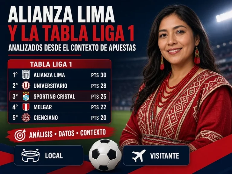 Alianza Lima y la tabla Liga 1 analizados desde el contexto de apuestas