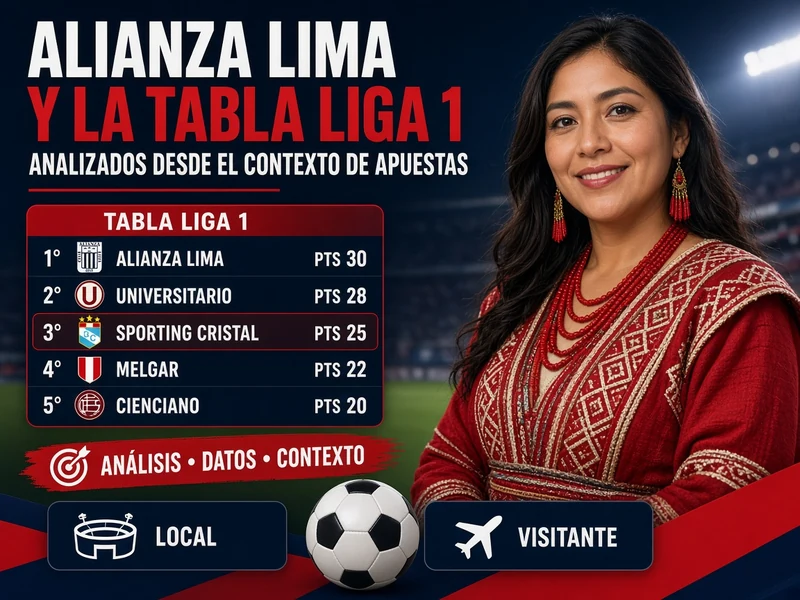 Alianza Lima y la tabla Liga 1 analizados desde el contexto de apuestas
