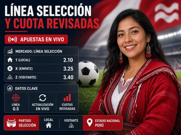 Cupón de apuestas en vivo con mercado línea selección y cuota revisados