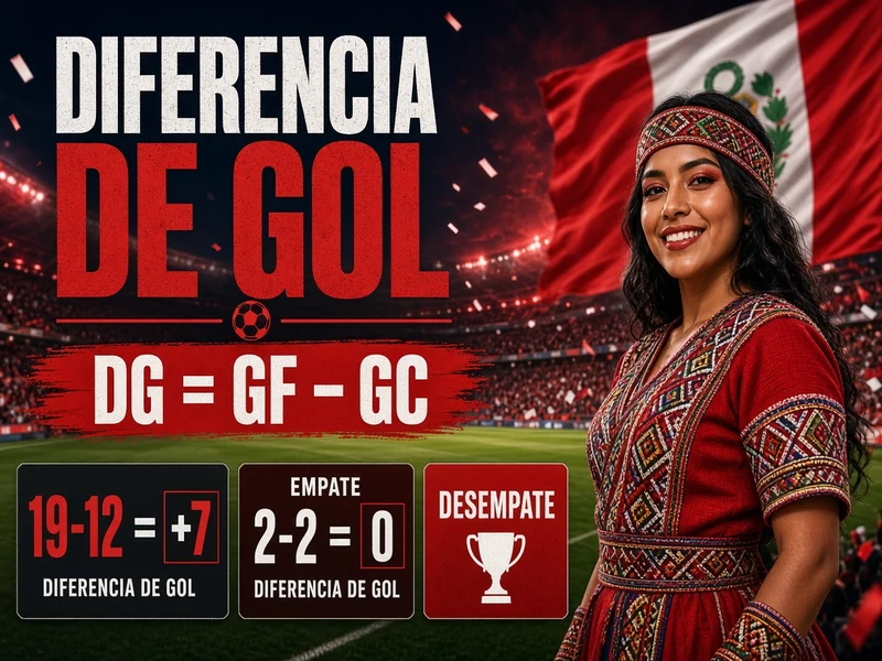 Cómo calcular la diferencia de gol DG en la Liga 1