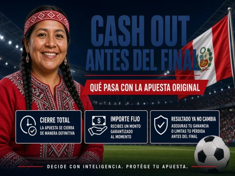 Cash out antes del final del partido y cierre de la apuesta original