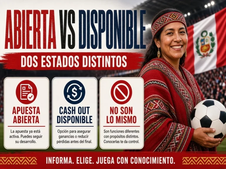 Diferencia entre apuesta abierta y cash out disponible