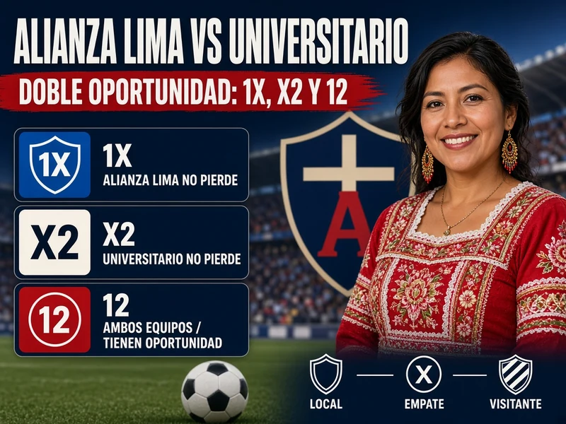Doble oportunidad Alianza Lima vs Universitario: 1X, X2 y 12 antes del 1-2