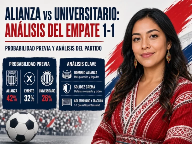 Empate Alianza vs Universitario con probabilidad previa y análisis del 1-1 temporal